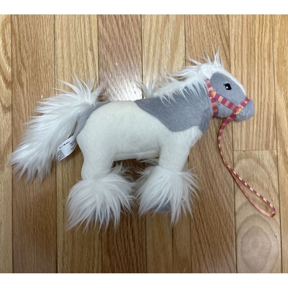 American Girl Wellie Wishers White Gray Shetland Pony Horse Doll Plush Toy‎